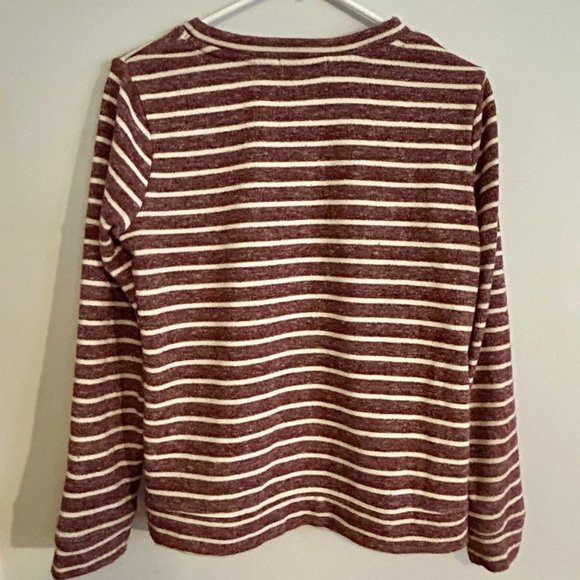 Dark-Purple Striped Mododoc Los Angeles Sweatshirt/Casual Sweater, Size XS - Picture 4 of 4